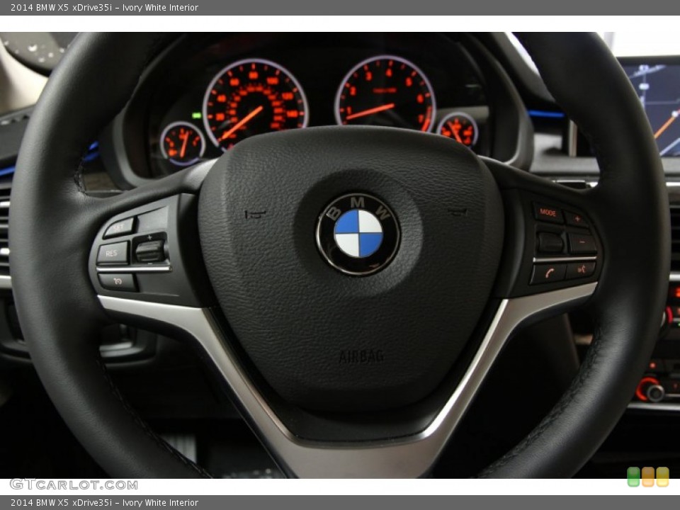 Ivory White Interior Steering Wheel for the 2014 BMW X5 xDrive35i #93501383