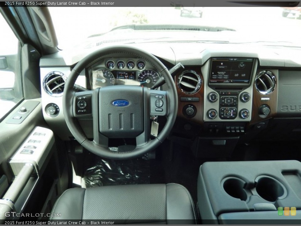 Black Interior Dashboard for the 2015 Ford F250 Super Duty Lariat Crew Cab #93506291