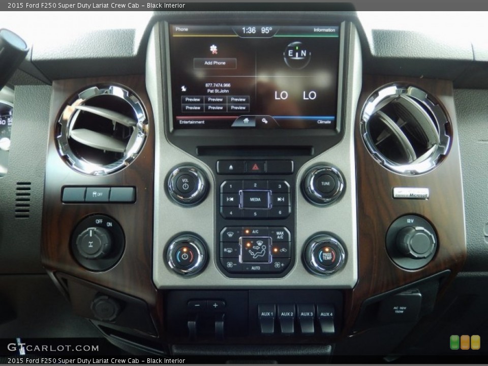 Black Interior Controls for the 2015 Ford F250 Super Duty Lariat Crew Cab #93506348
