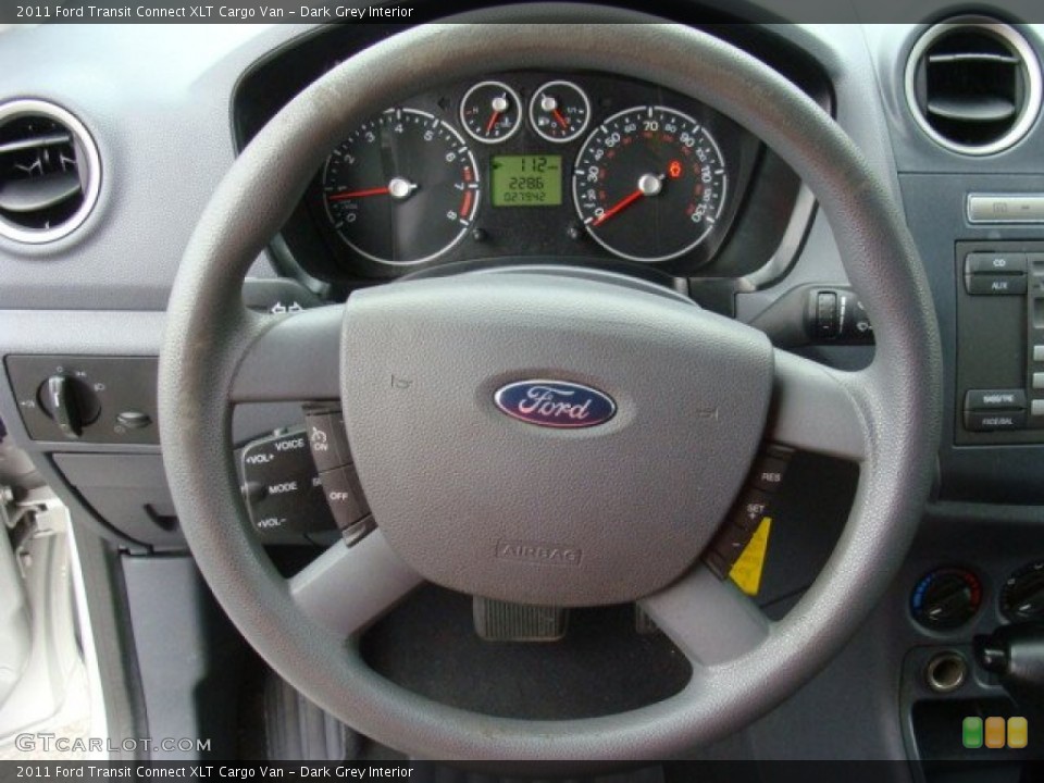 Dark Grey Interior Steering Wheel for the 2011 Ford Transit Connect XLT Cargo Van #93507740