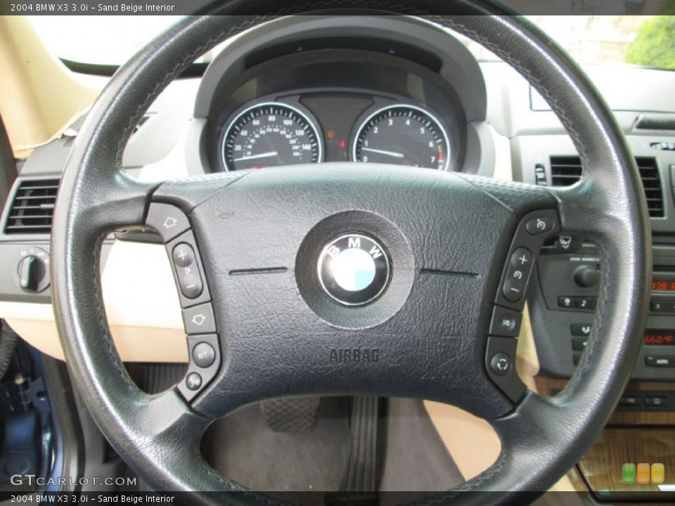 Sand Beige Interior Steering Wheel for the 2004 BMW X3 3.0i #93507929