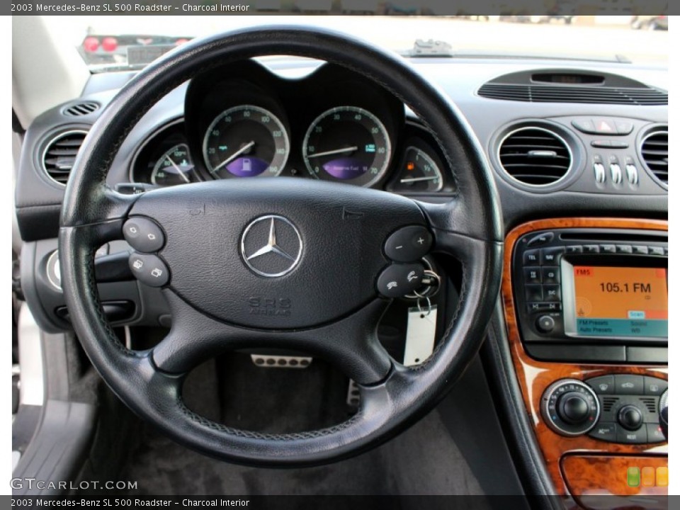 Charcoal Interior Steering Wheel for the 2003 Mercedes-Benz SL 500 Roadster #93511175