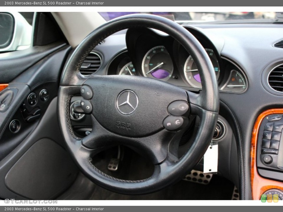 Charcoal Interior Steering Wheel for the 2003 Mercedes-Benz SL 500 Roadster #93511354