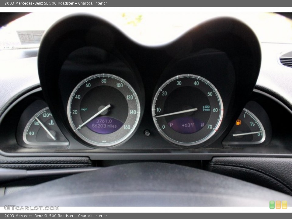 Charcoal Interior Gauges for the 2003 Mercedes-Benz SL 500 Roadster #93511566