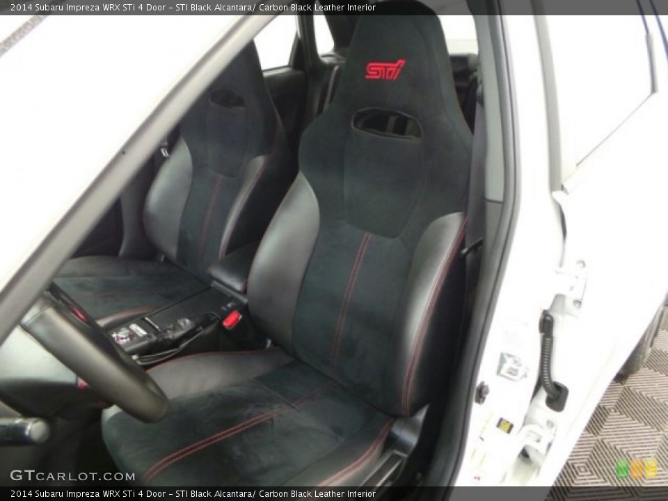 STI Black Alcantara/ Carbon Black Leather Interior Front Seat for the 2014 Subaru Impreza WRX STi 4 Door #93514271