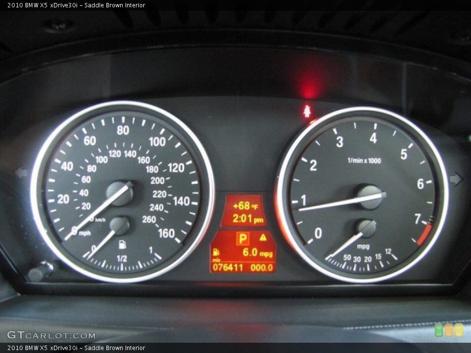 Saddle Brown Interior Gauges for the 2010 BMW X5 xDrive30i #93518192