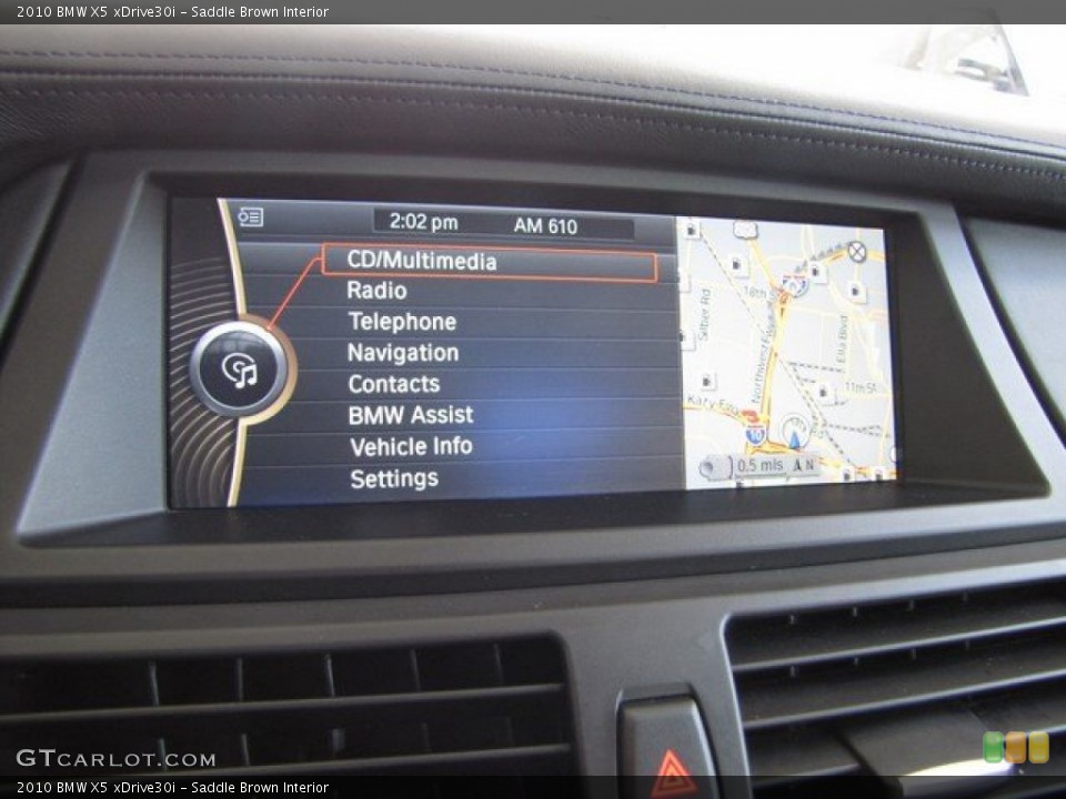 Saddle Brown Interior Navigation for the 2010 BMW X5 xDrive30i #93518213