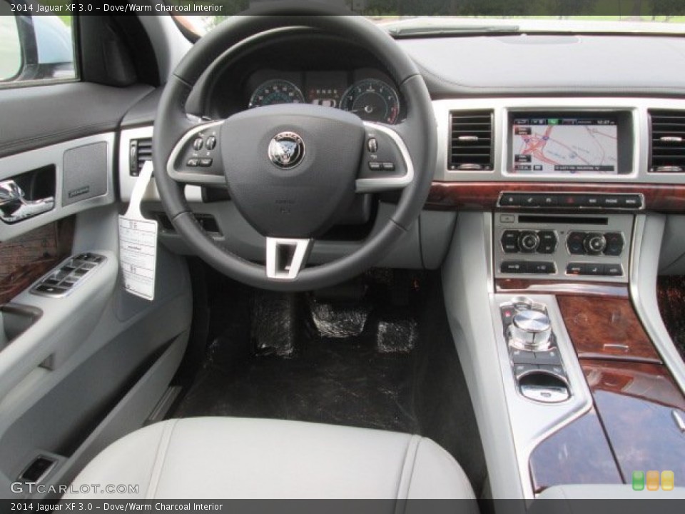 Dove/Warm Charcoal Interior Dashboard for the 2014 Jaguar XF 3.0 #93520394