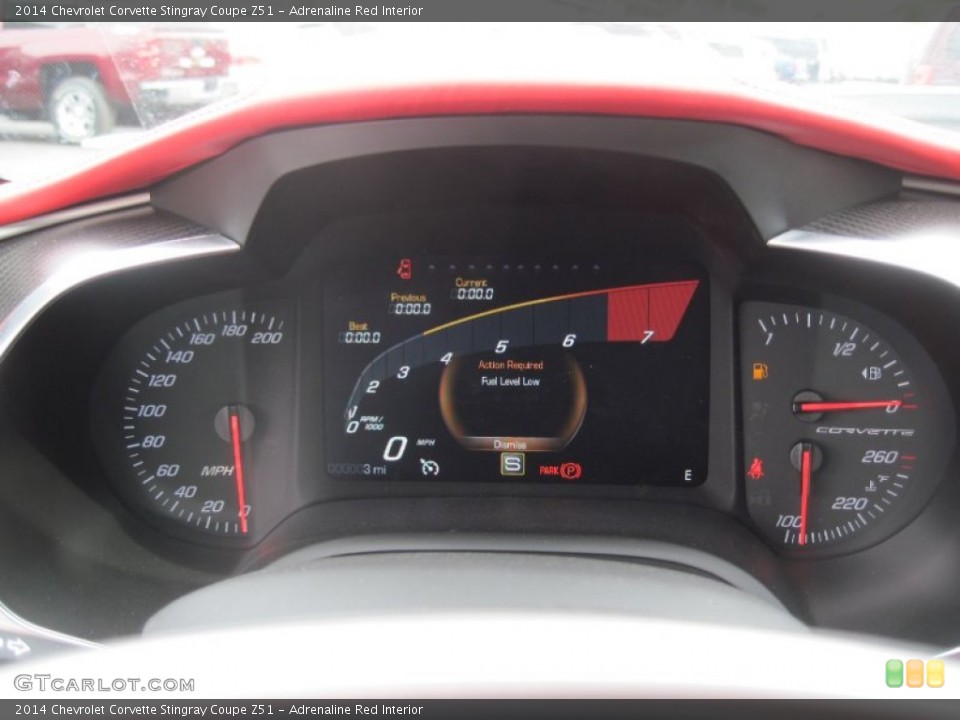 Adrenaline Red Interior Gauges for the 2014 Chevrolet Corvette Stingray Coupe Z51 #93525970