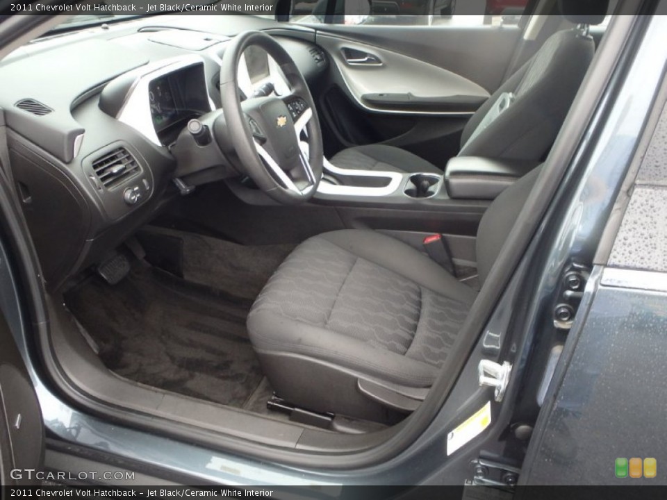 Jet Black/Ceramic White Interior Front Seat for the 2011 Chevrolet Volt Hatchback #93542611