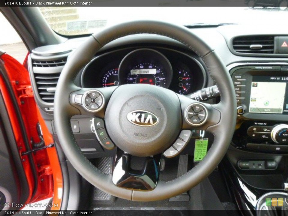 Black Pinwheel Knit Cloth Interior Steering Wheel for the 2014 Kia Soul ! #93546610
