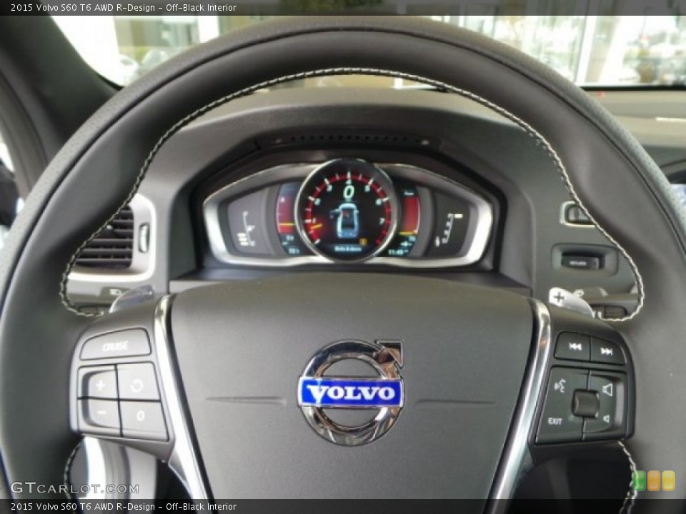 Off-Black Interior Steering Wheel for the 2015 Volvo S60 T6 AWD R-Design #93548280