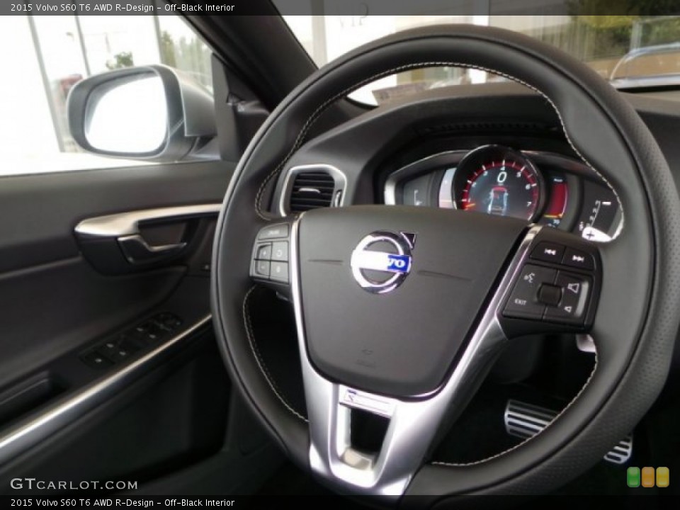 Off-Black Interior Steering Wheel for the 2015 Volvo S60 T6 AWD R-Design #93548389