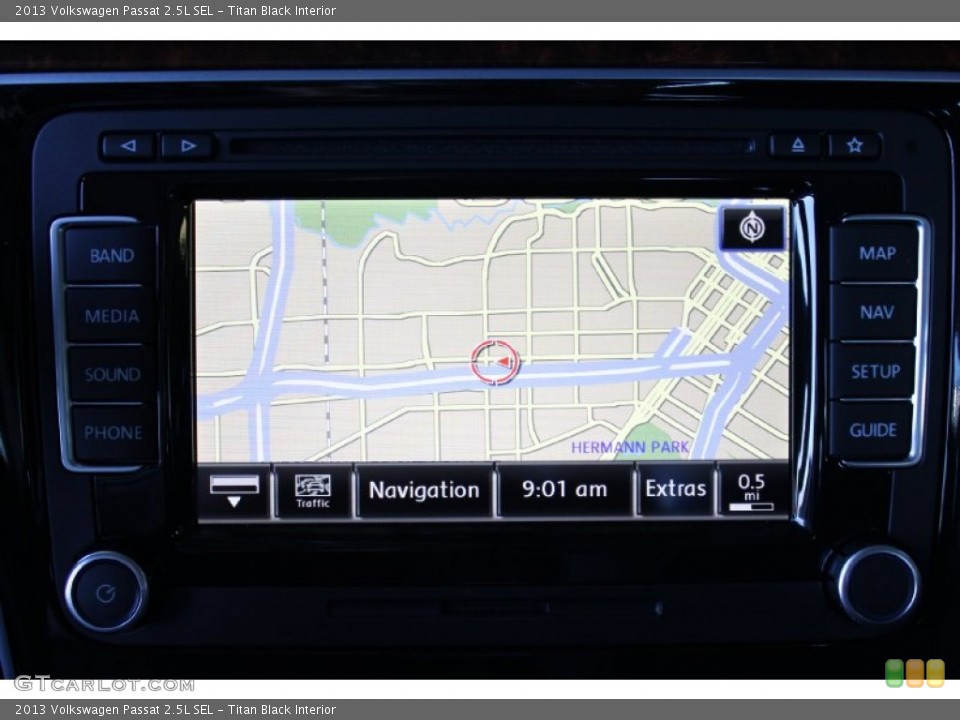 Titan Black Interior Navigation for the 2013 Volkswagen Passat 2.5L SEL #93551842