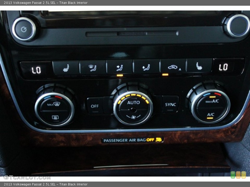 Titan Black Interior Controls for the 2013 Volkswagen Passat 2.5L SEL #93551863