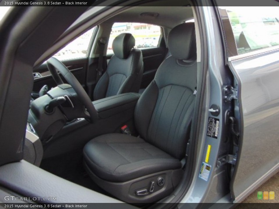 Black Interior Front Seat for the 2015 Hyundai Genesis 3.8 Sedan #93552289