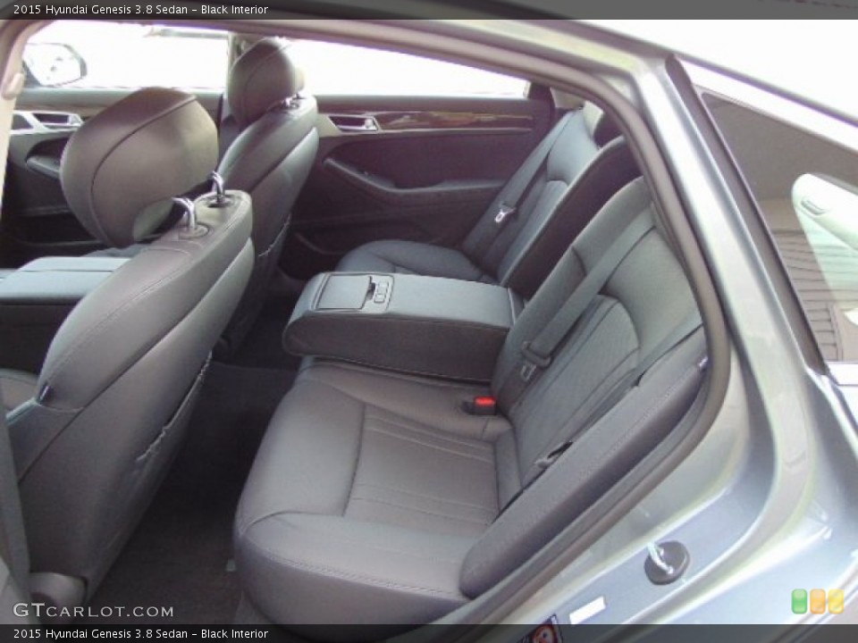 Black Interior Rear Seat for the 2015 Hyundai Genesis 3.8 Sedan #93552538