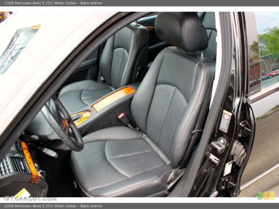 Black Interior Front Seat for the 2008 Mercedes-Benz E 350 4Matic Sedan #93555112