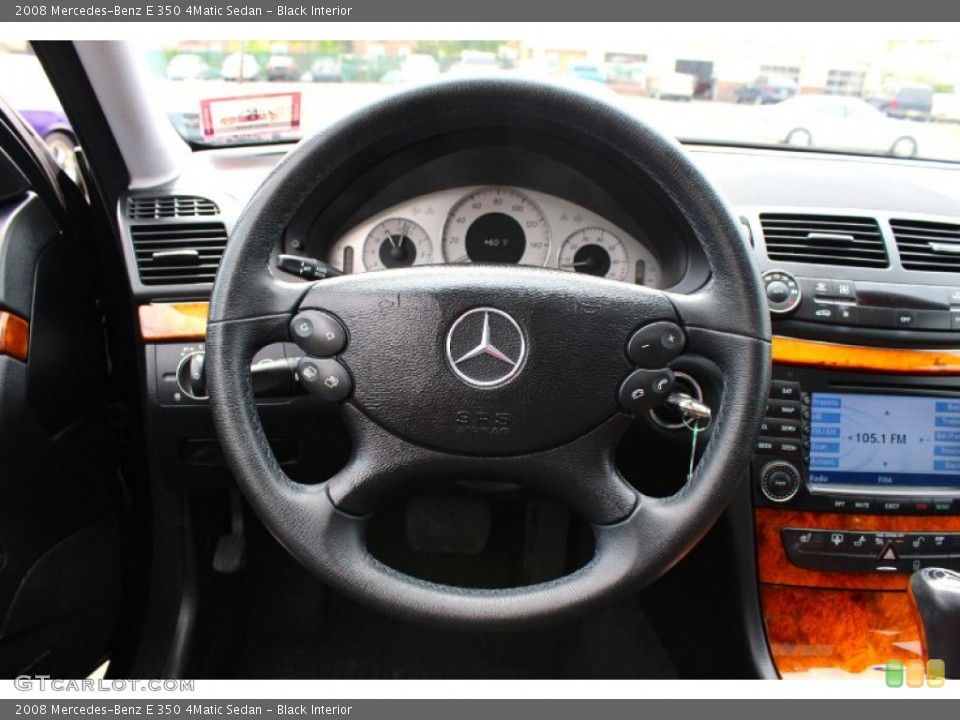 Black Interior Steering Wheel for the 2008 Mercedes-Benz E 350 4Matic Sedan #93555154