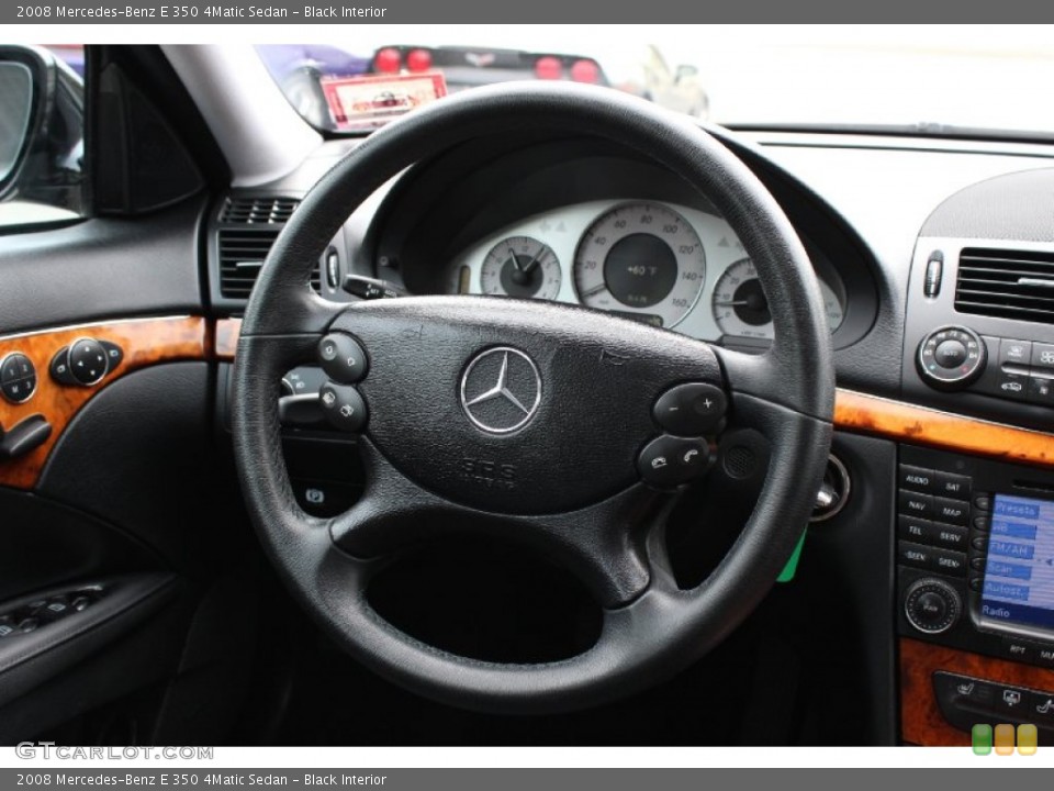 Black Interior Steering Wheel for the 2008 Mercedes-Benz E 350 4Matic Sedan #93555175