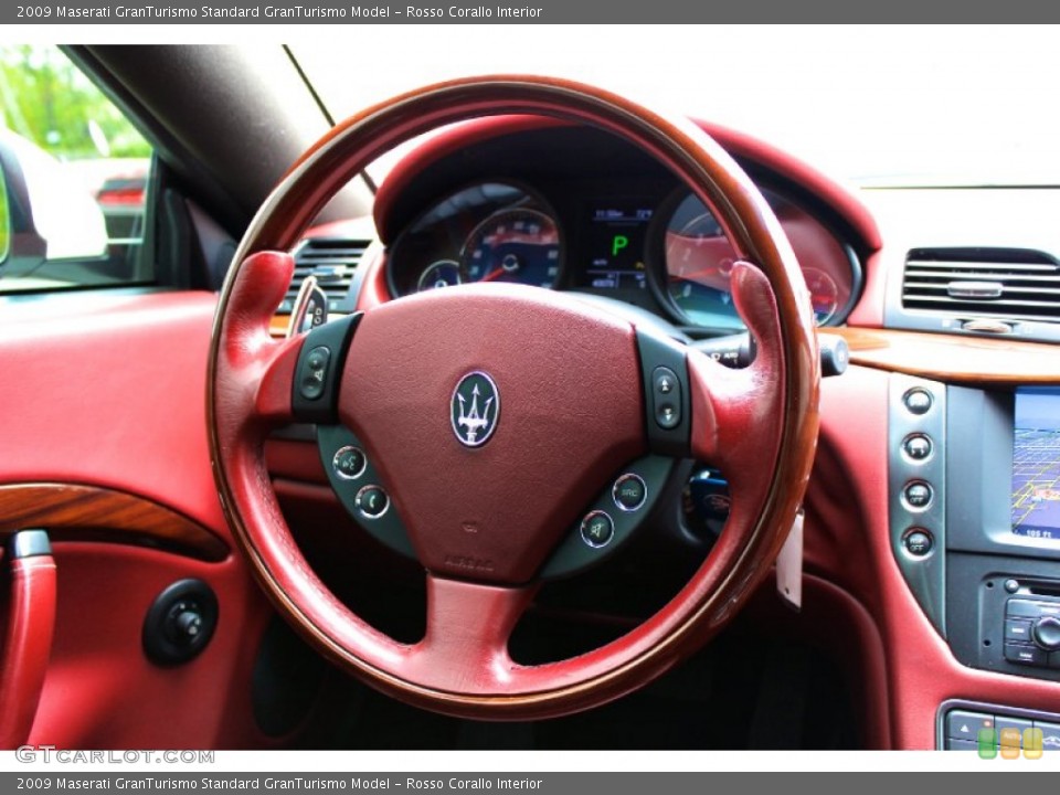 Rosso Corallo Interior Steering Wheel for the 2009 Maserati GranTurismo  #93556360