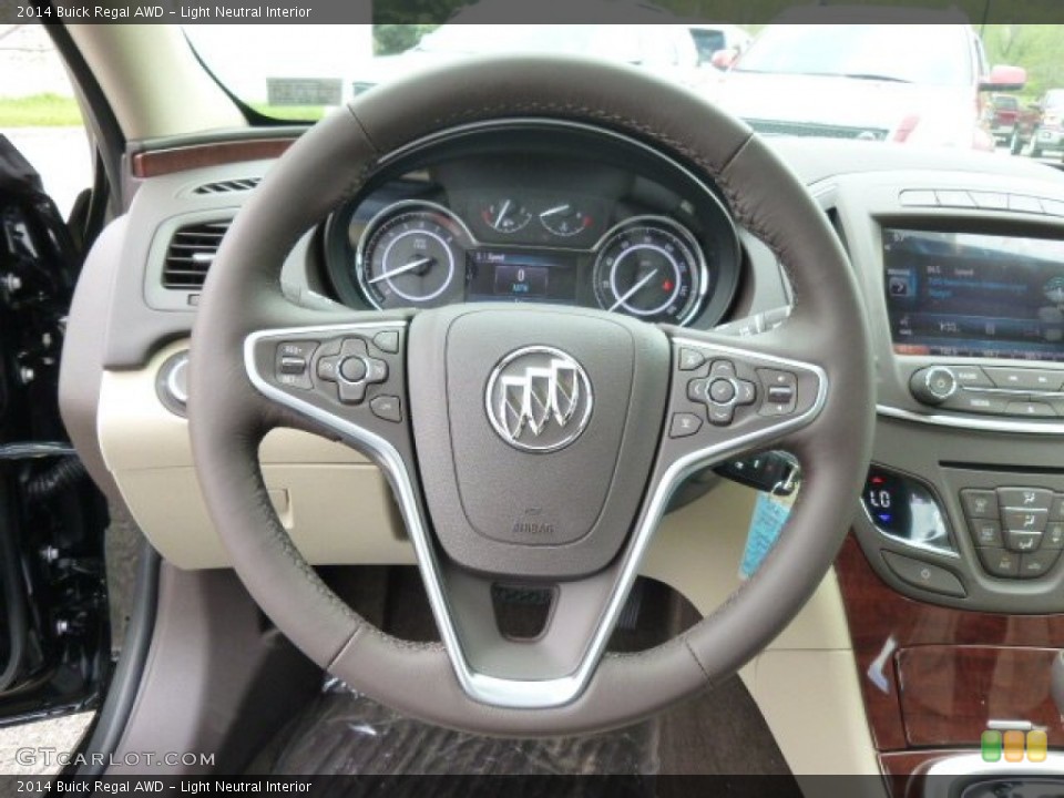 Light Neutral Interior Steering Wheel for the 2014 Buick Regal AWD #93579798