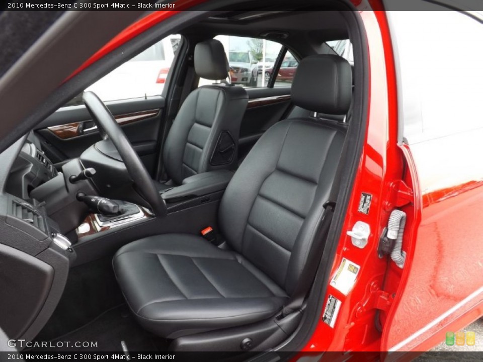 Black Interior Front Seat for the 2010 Mercedes-Benz C 300 Sport 4Matic #93583401