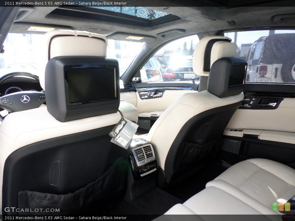 Sahara Beige/Black Interior Entertainment System for the 2011 Mercedes-Benz S 63 AMG Sedan #93615565