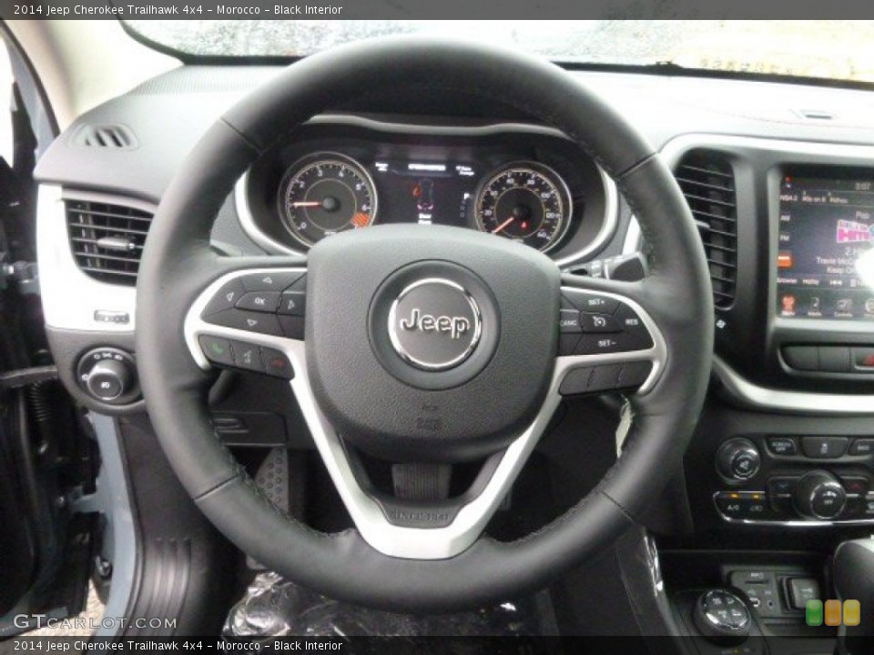 Morocco - Black Interior Steering Wheel for the 2014 Jeep Cherokee Trailhawk 4x4 #93617896