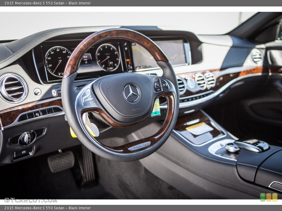 Black Interior Steering Wheel for the 2015 Mercedes-Benz S 550 Sedan #93620242