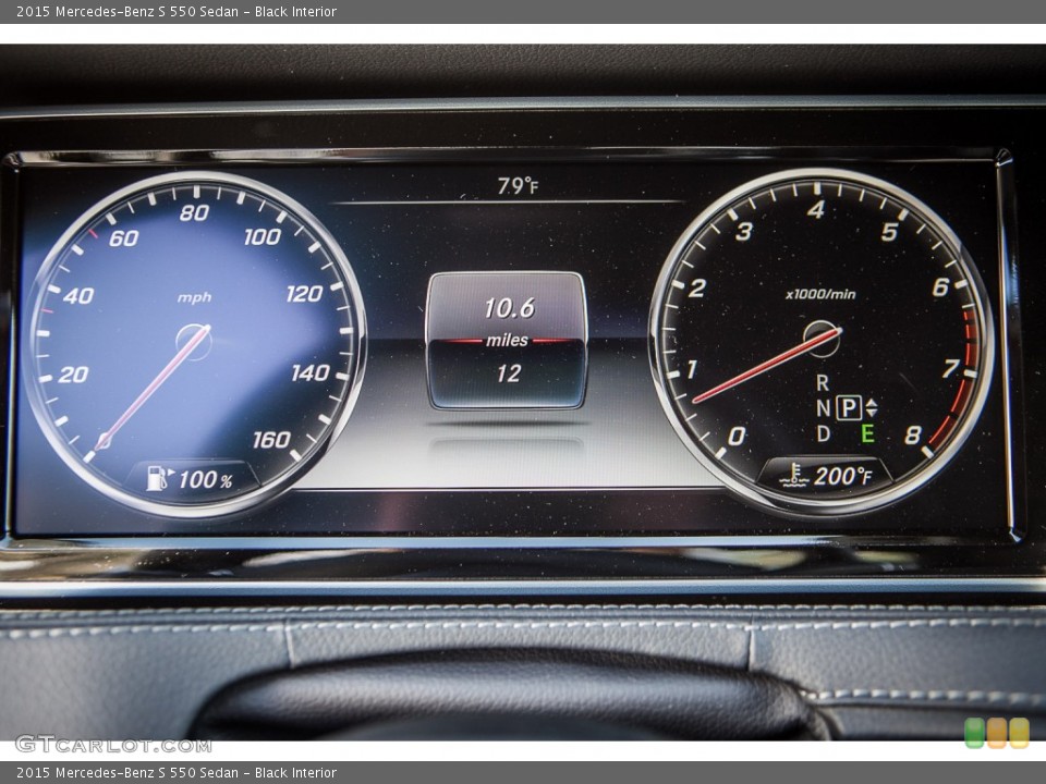 Black Interior Gauges for the 2015 Mercedes-Benz S 550 Sedan #93620311