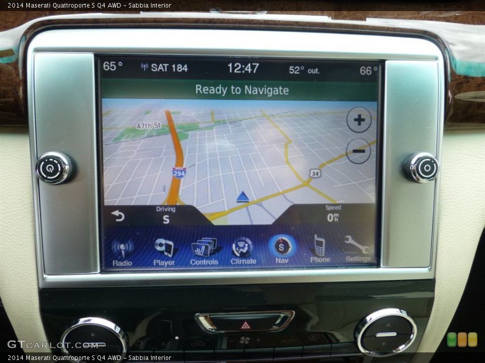Sabbia Interior Navigation for the 2014 Maserati Quattroporte S Q4 AWD #93622207