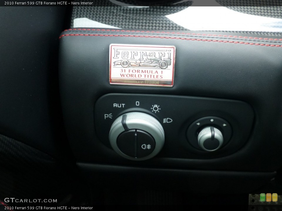 Nero Interior Controls for the 2010 Ferrari 599 GTB Fiorano HGTE #93623923