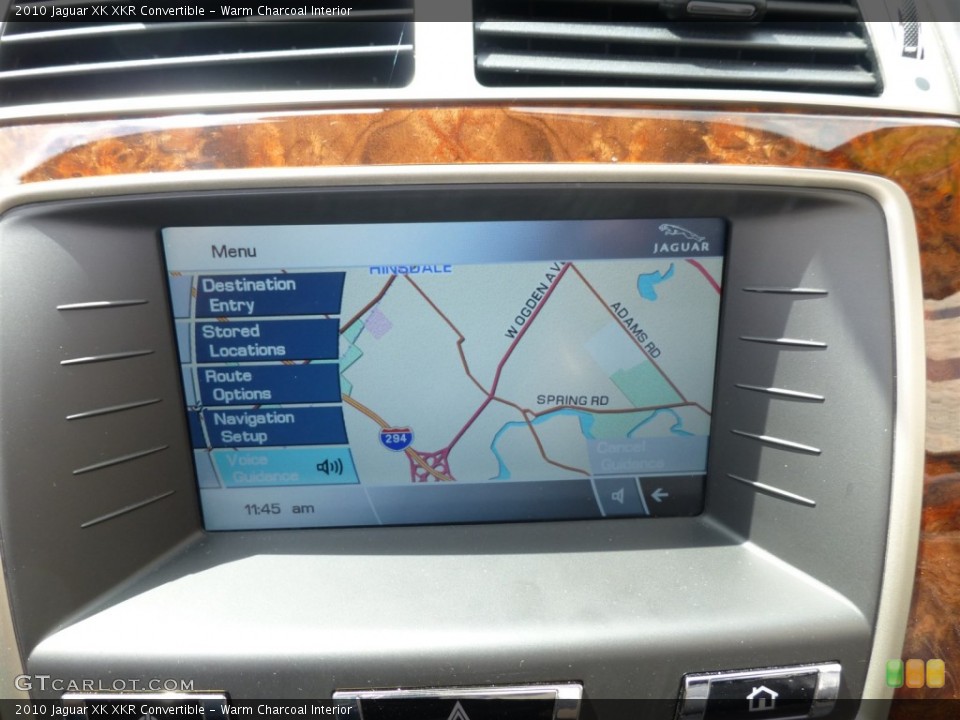 Warm Charcoal Interior Navigation for the 2010 Jaguar XK XKR Convertible #93624743