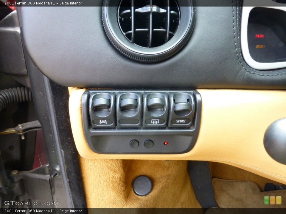 Beige Interior Controls for the 2001 Ferrari 360 Modena F1 #93629922