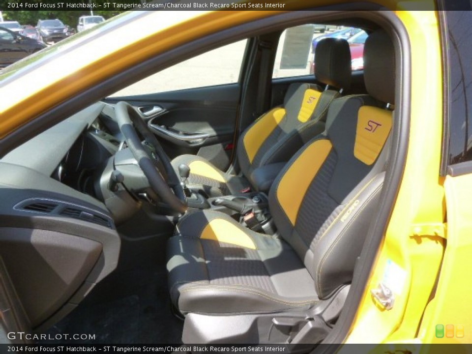 ST Tangerine Scream/Charcoal Black Recaro Sport Seats Interior Front Seat for the 2014 Ford Focus ST Hatchback #93636211