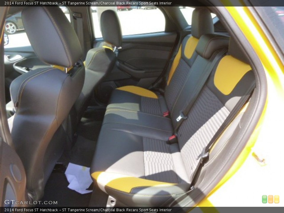 ST Tangerine Scream/Charcoal Black Recaro Sport Seats Interior Rear Seat for the 2014 Ford Focus ST Hatchback #93636229