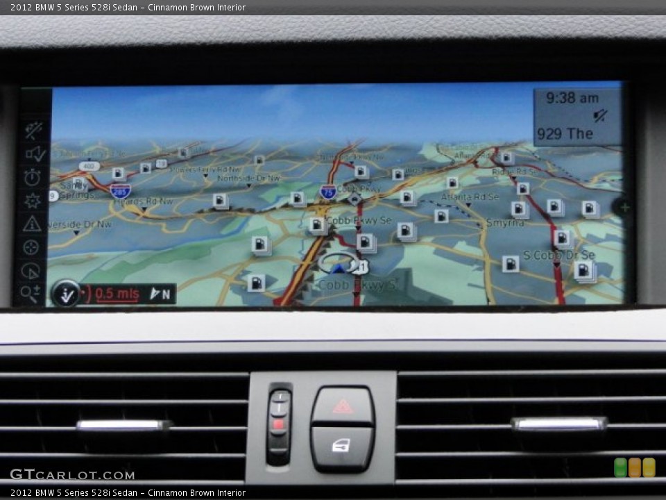 Cinnamon Brown Interior Navigation for the 2012 BMW 5 Series 528i Sedan #93646204