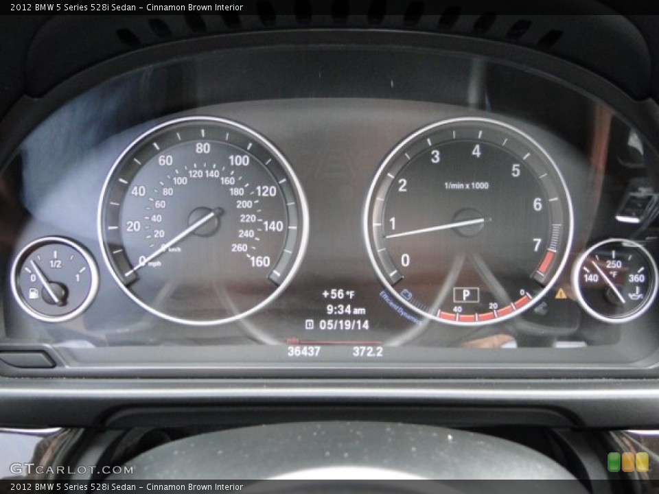 Cinnamon Brown Interior Gauges for the 2012 BMW 5 Series 528i Sedan #93646540