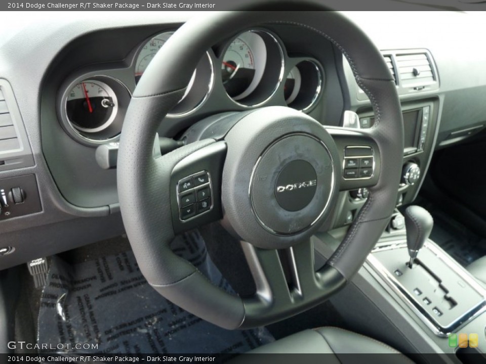 Dark Slate Gray Interior Steering Wheel for the 2014 Dodge Challenger R/T Shaker Package #93649879