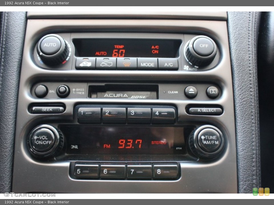 Black Interior Controls for the 1992 Acura NSX Coupe #93650455