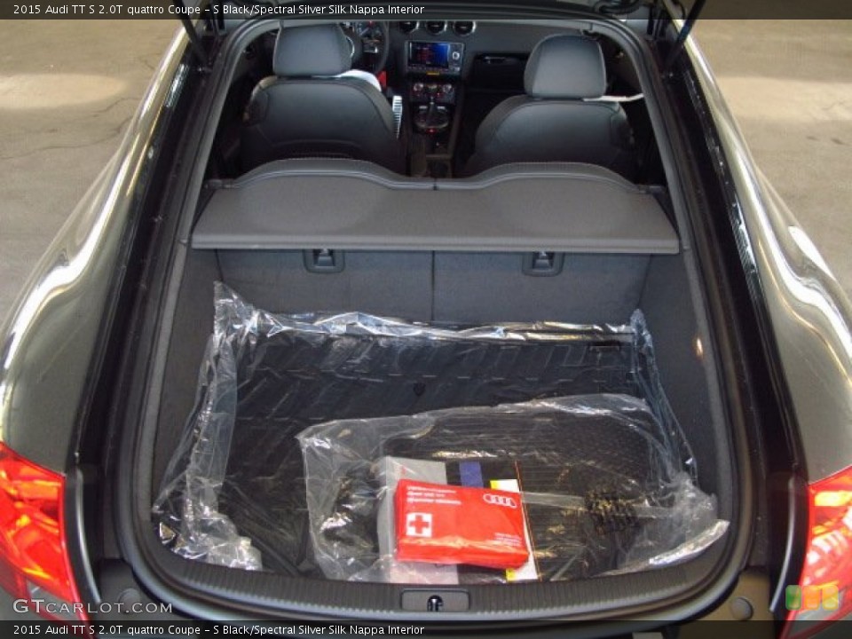 S Black/Spectral Silver Silk Nappa Interior Trunk for the 2015 Audi TT S 2.0T quattro Coupe #93662317