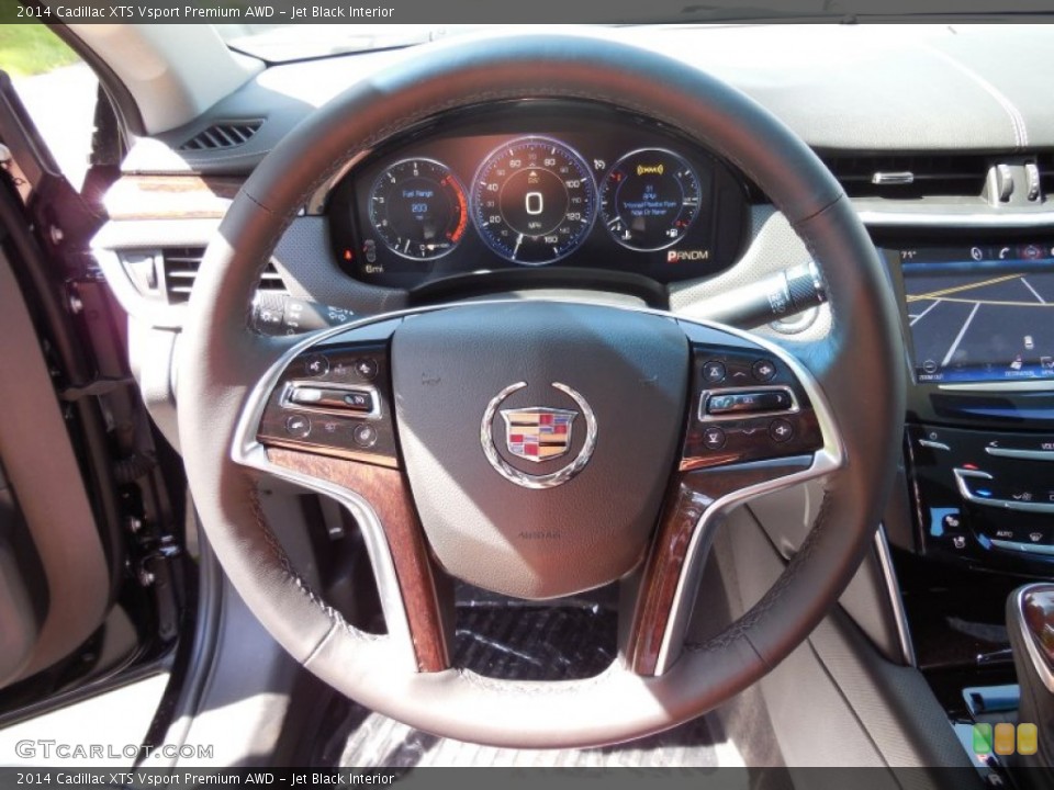 Jet Black Interior Steering Wheel for the 2014 Cadillac XTS Vsport Premium AWD #93678239