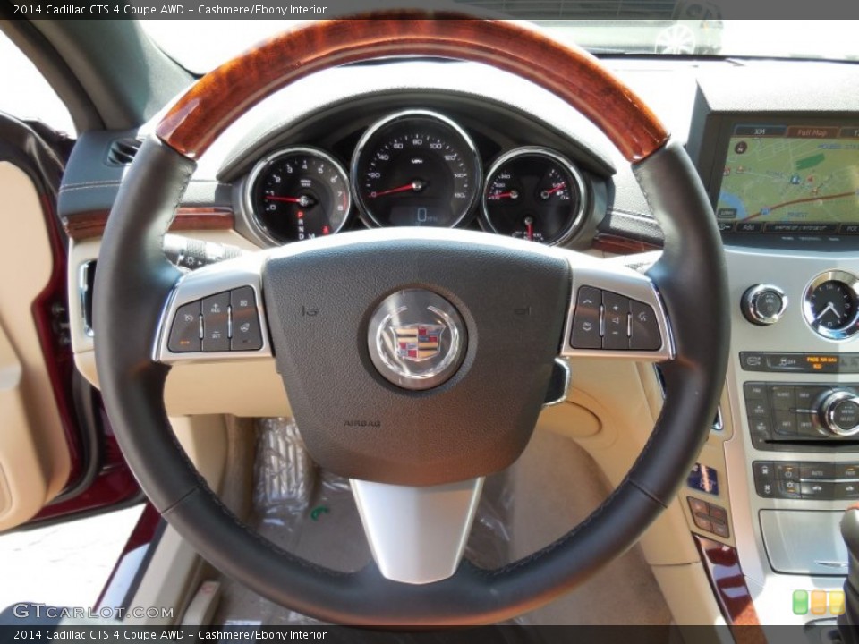 Cashmere/Ebony Interior Steering Wheel for the 2014 Cadillac CTS 4 Coupe AWD #93679583