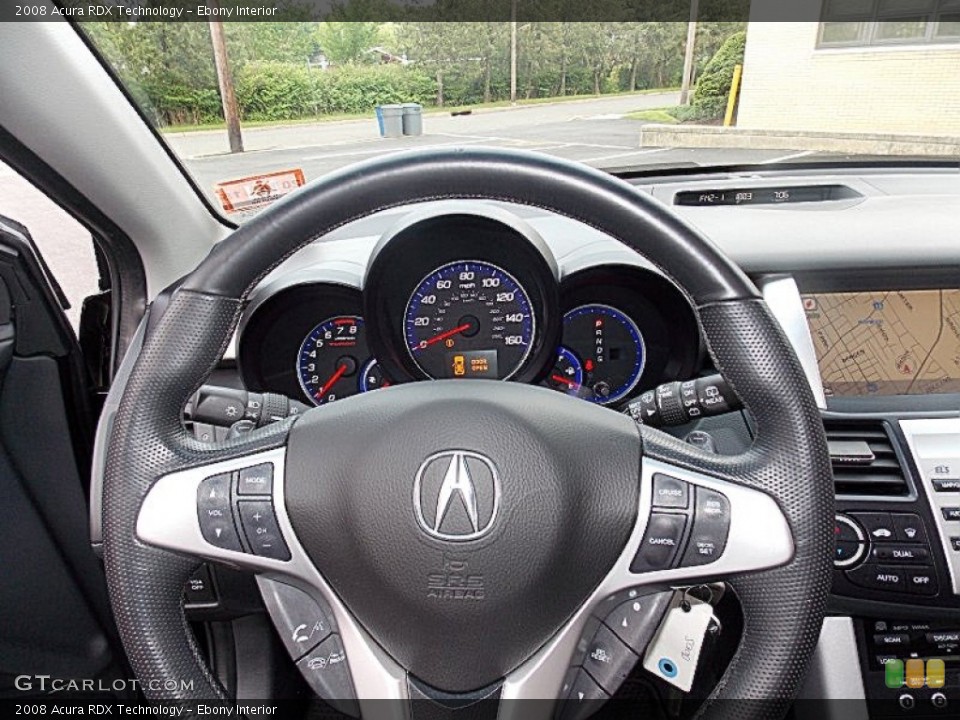 Ebony Interior Steering Wheel for the 2008 Acura RDX Technology #93681734