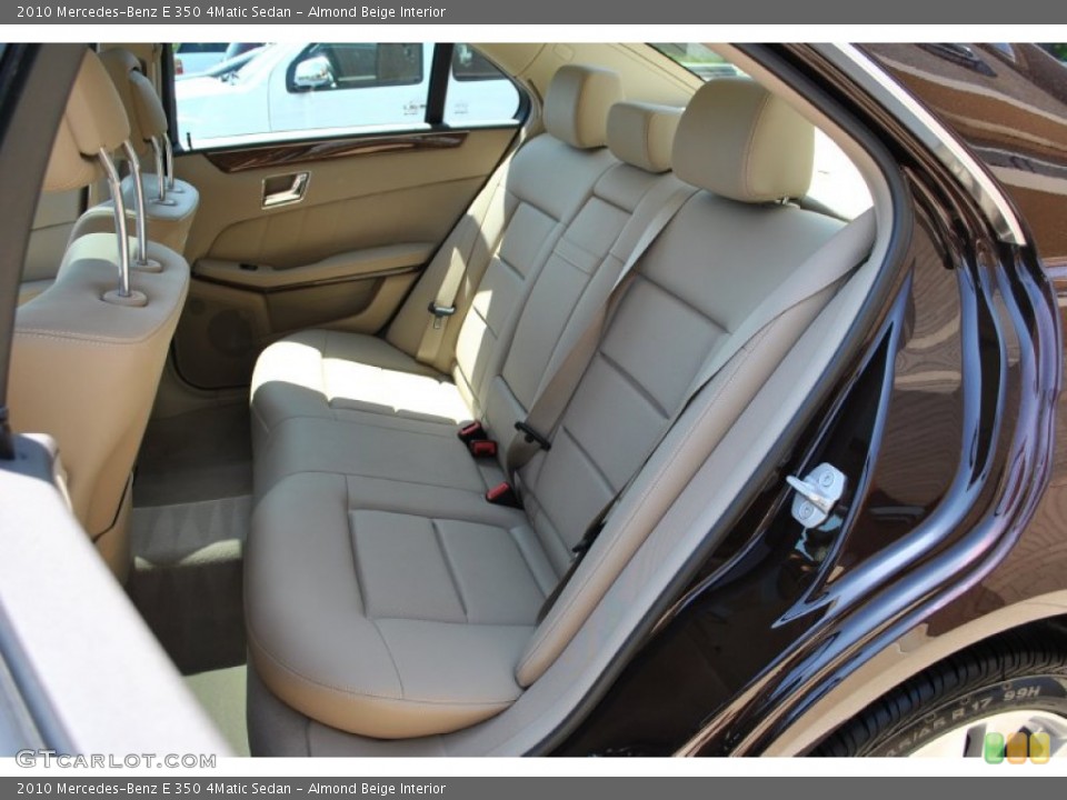Almond Beige Interior Rear Seat for the 2010 Mercedes-Benz E 350 4Matic Sedan #93701777