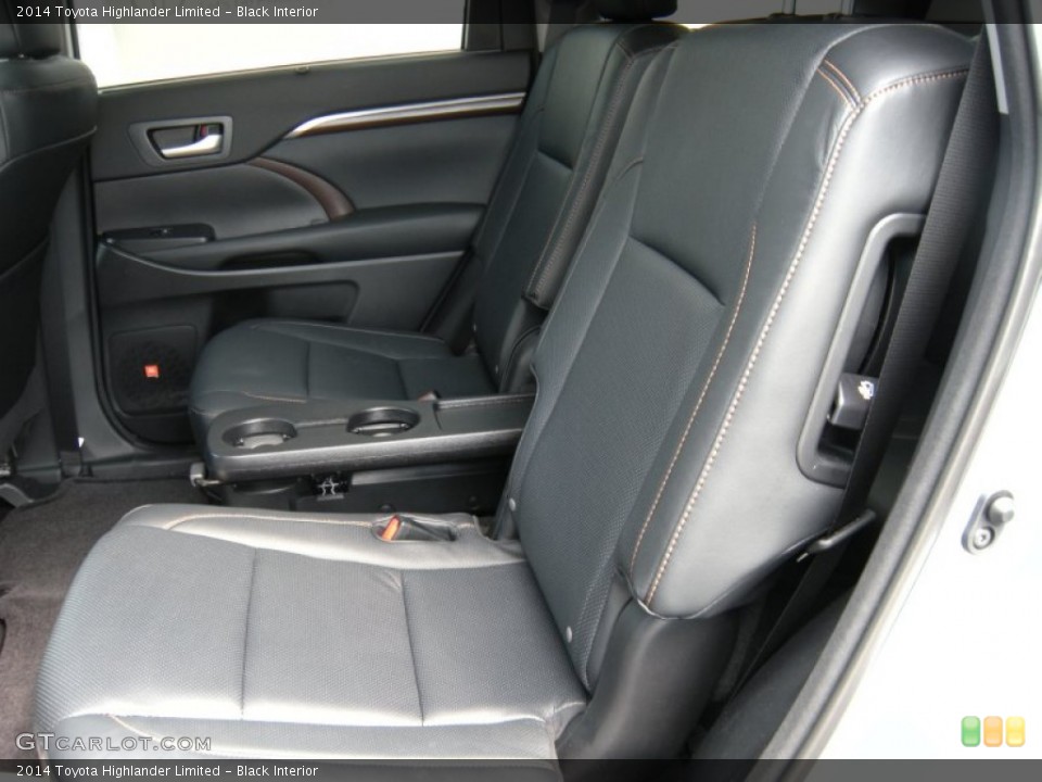 Black Interior Rear Seat for the 2014 Toyota Highlander Limited #93708213