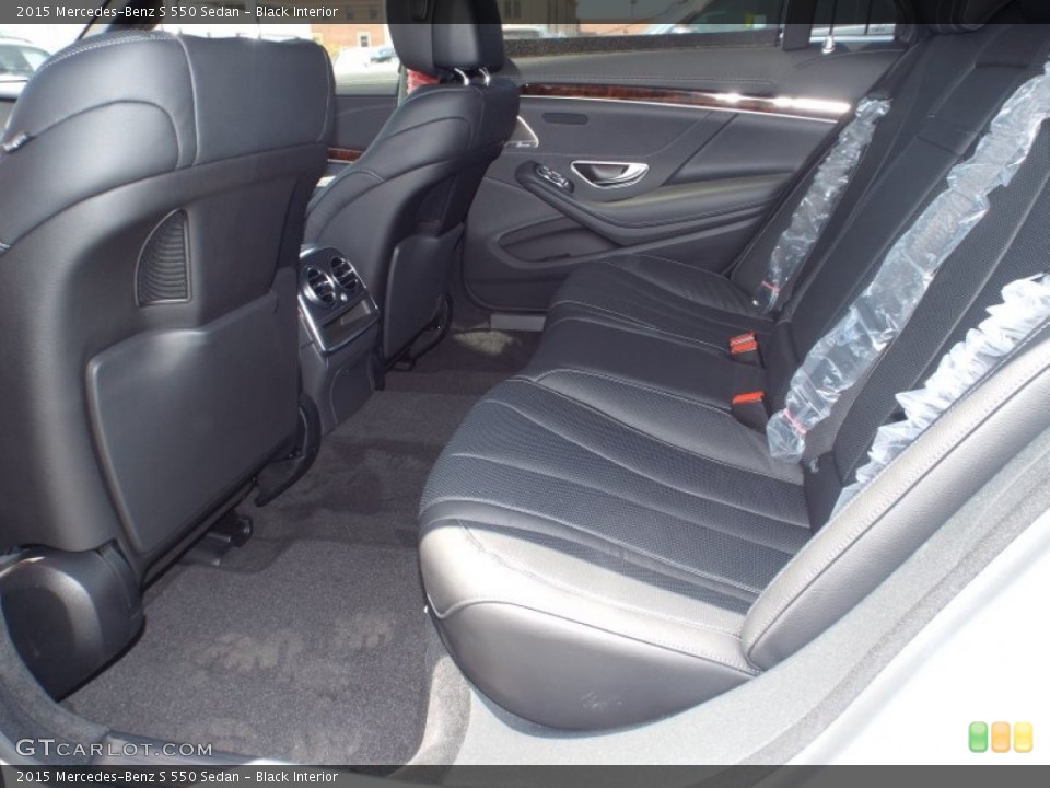 Black Interior Rear Seat for the 2015 Mercedes-Benz S 550 Sedan #93716641