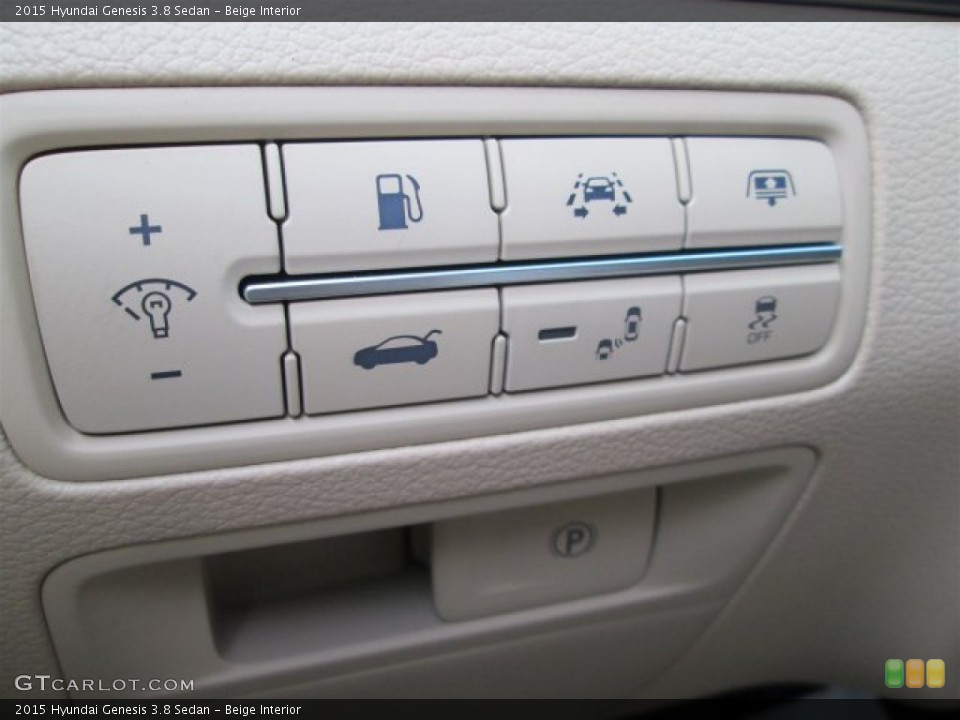 Beige Interior Controls for the 2015 Hyundai Genesis 3.8 Sedan #93736824