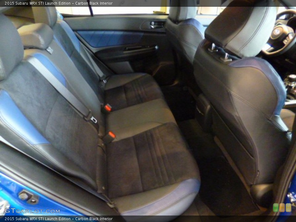 Carbon Black Interior Rear Seat for the 2015 Subaru WRX STI Launch Edition #93740205